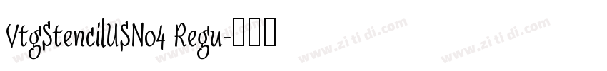 VtgStencilUSNo4 Regu字体转换